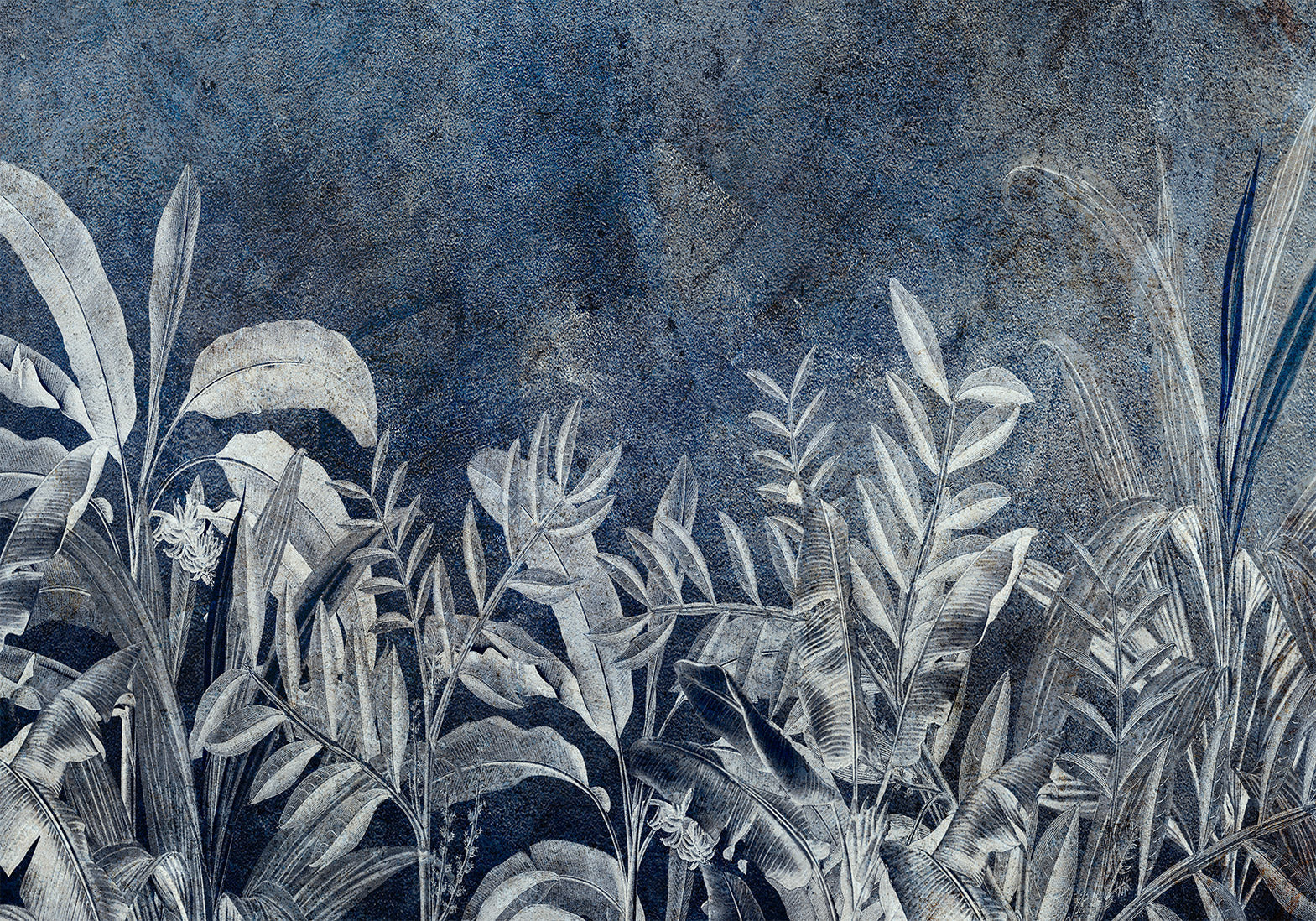 Peel & Stick Botanical Wall Mural - Vintage Night Jungle