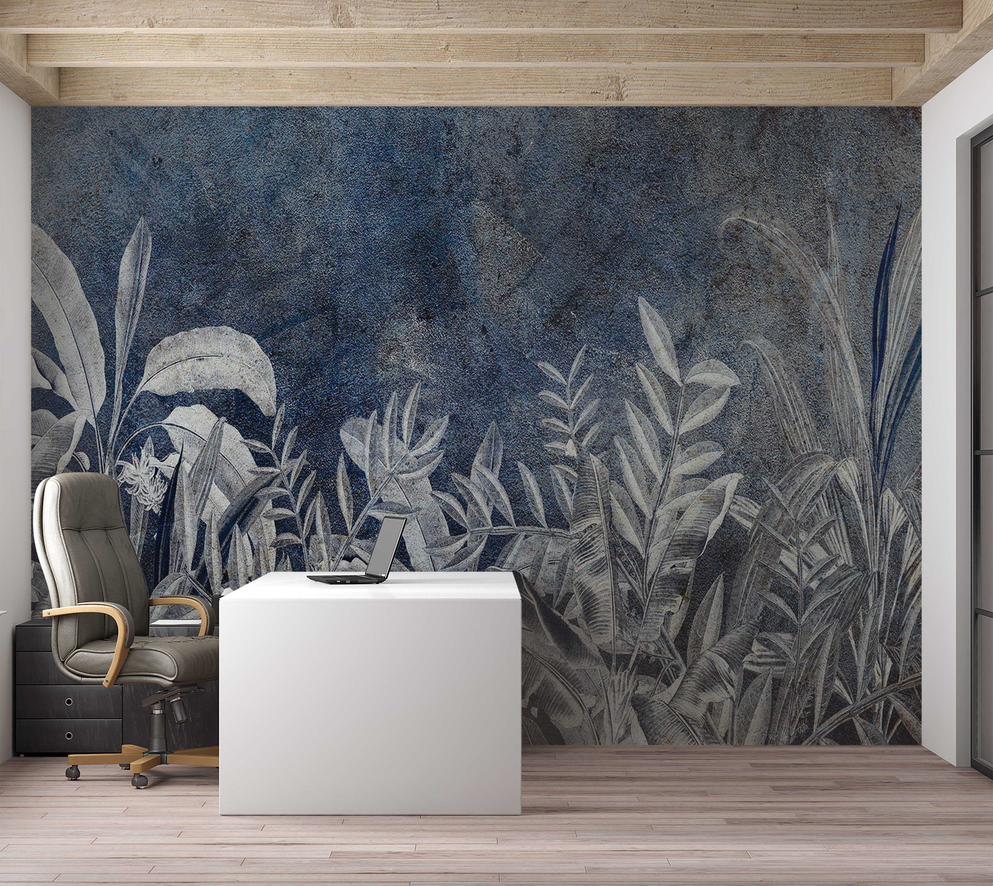 Peel & Stick Botanical Wall Mural - Vintage Night Jungle
