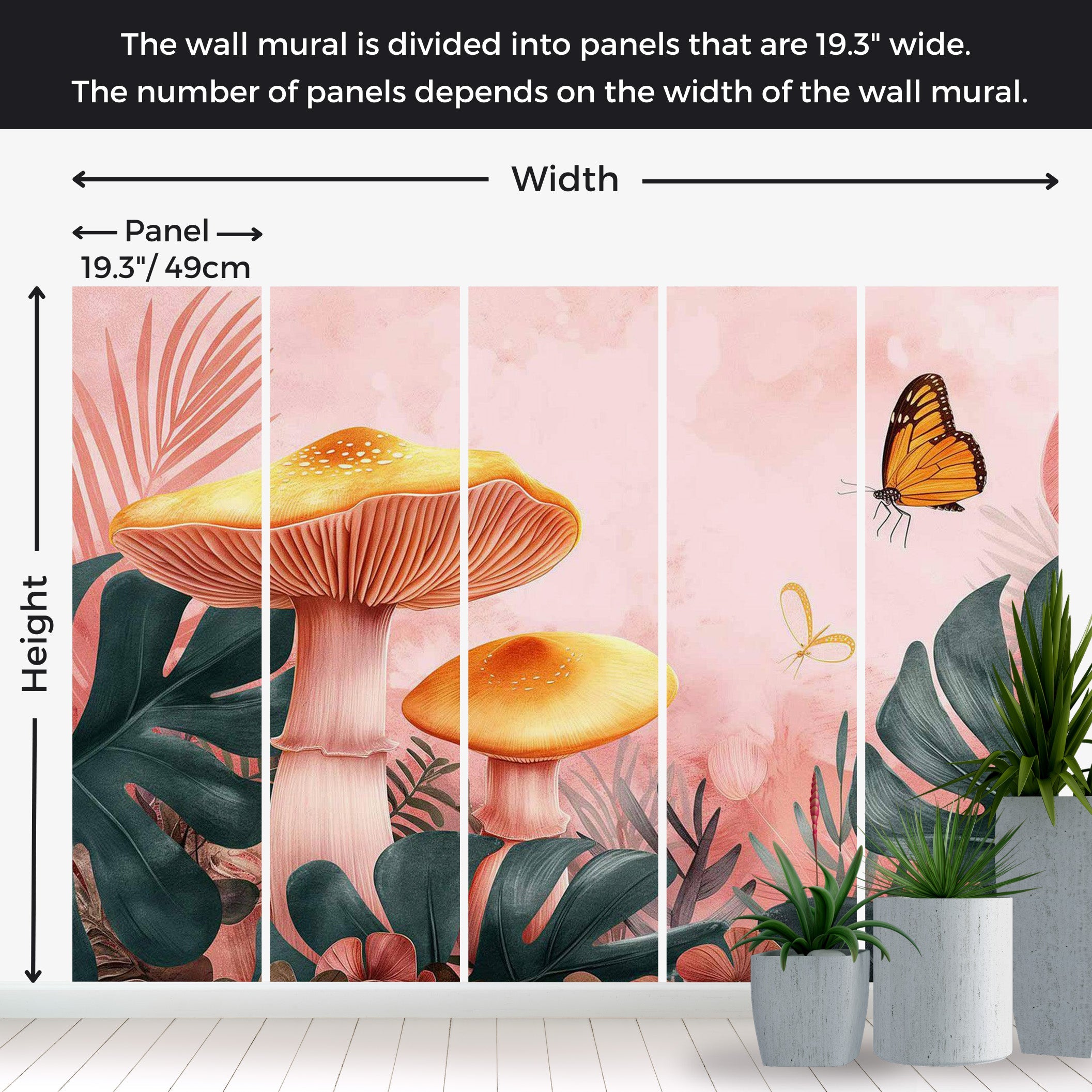 Peel & Stick Fantasy Wall Mural - Magical Pink Nature