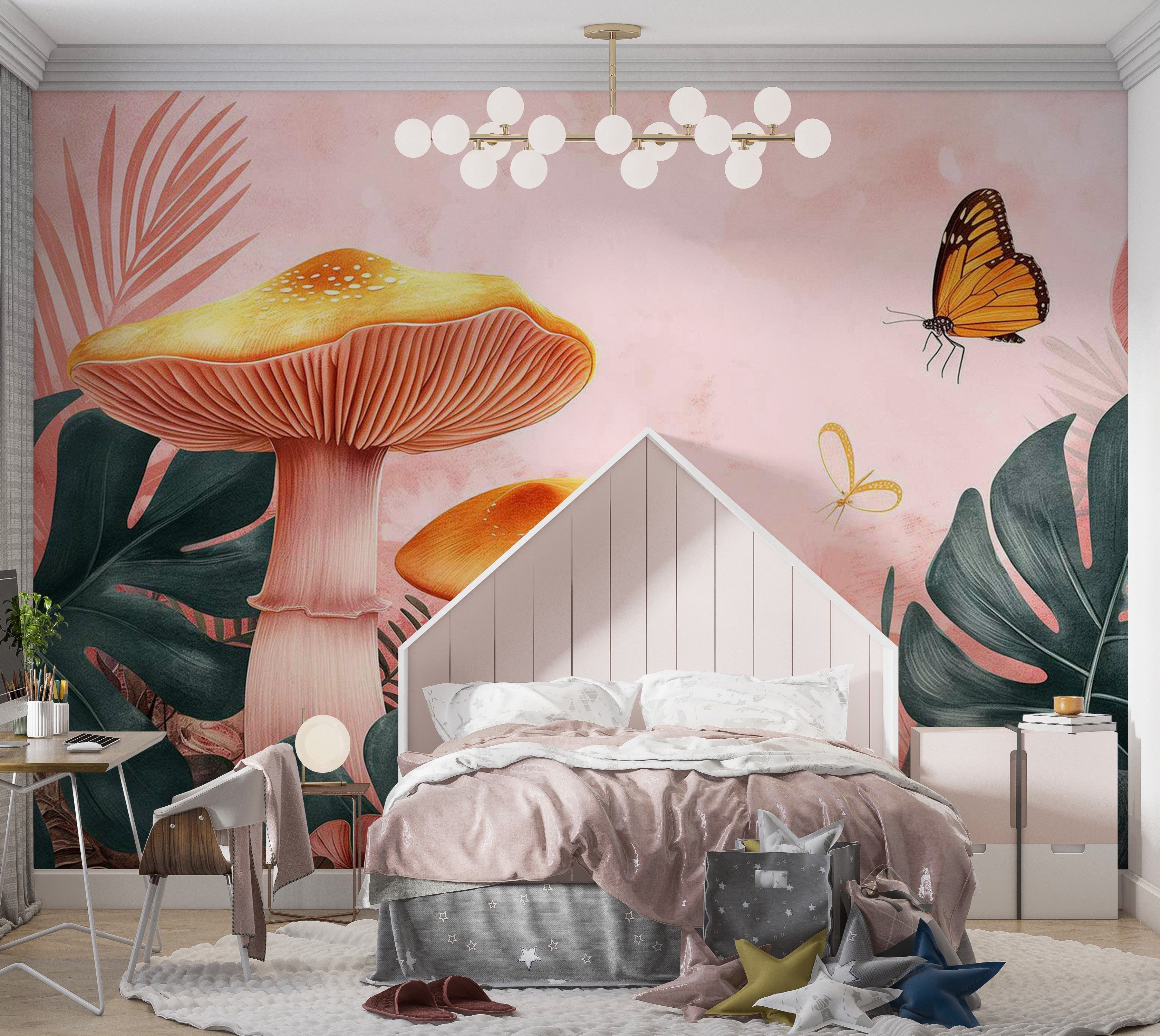 Peel & Stick Fantasy Wall Mural - Magical Pink Nature