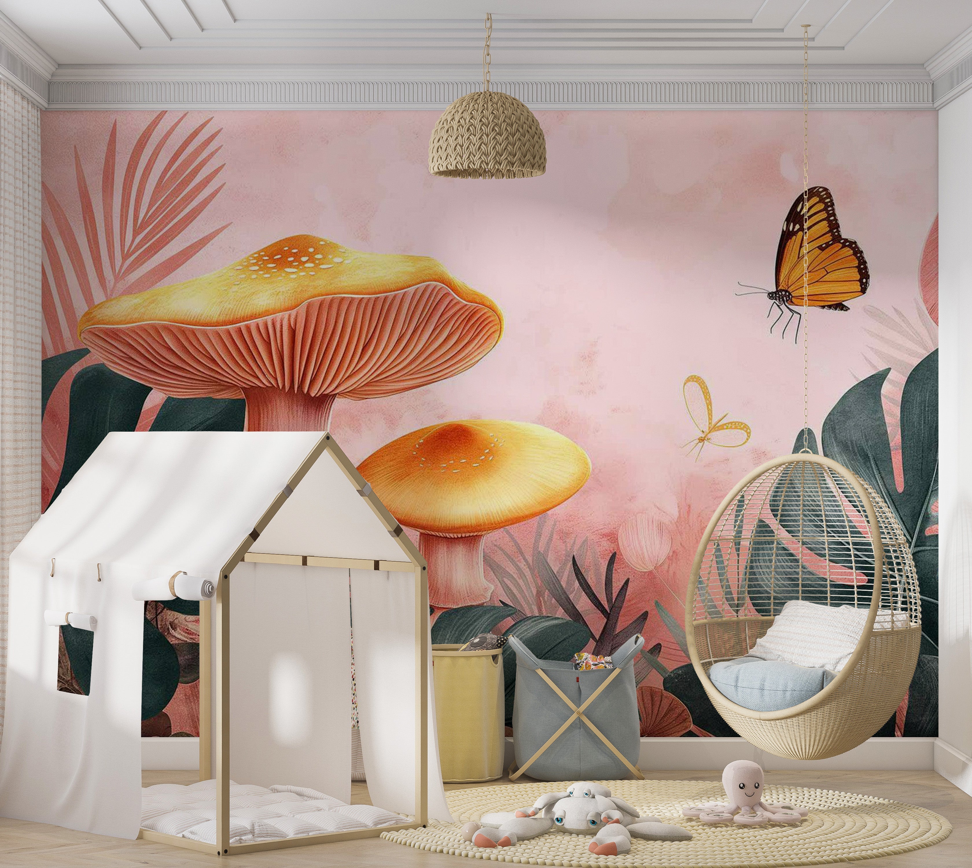 Peel & Stick Fantasy Wall Mural - Magical Pink Nature