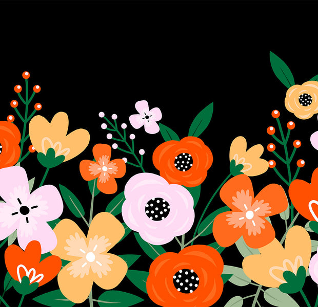 Peel & Stick Floral Wall Mural - Colorful Abstract Bloom