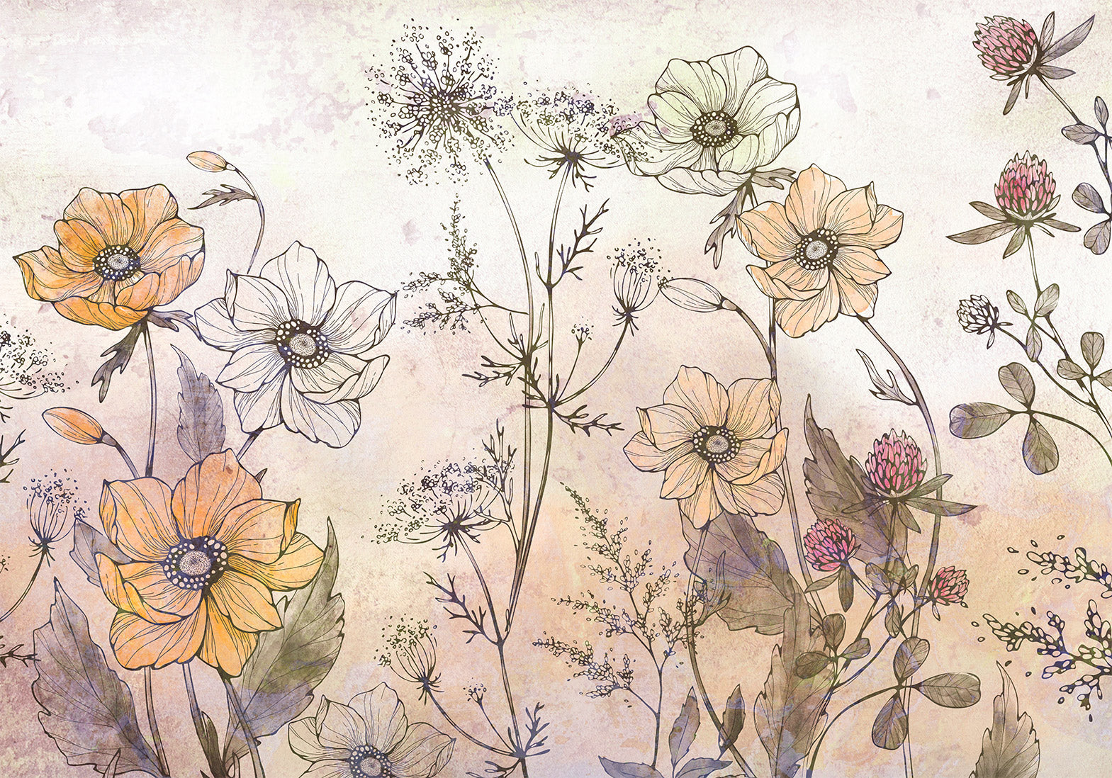 Peel & Stick Floral Wall Mural - Day in the Meadow