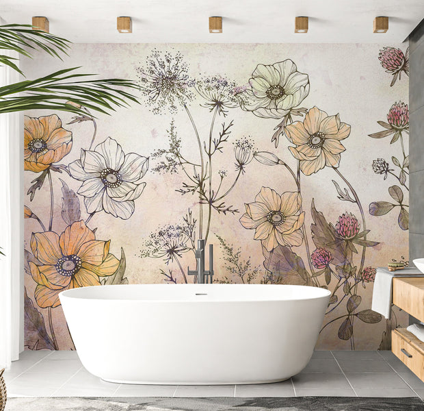 Peel & Stick Floral Wall Mural - Day in the Meadow