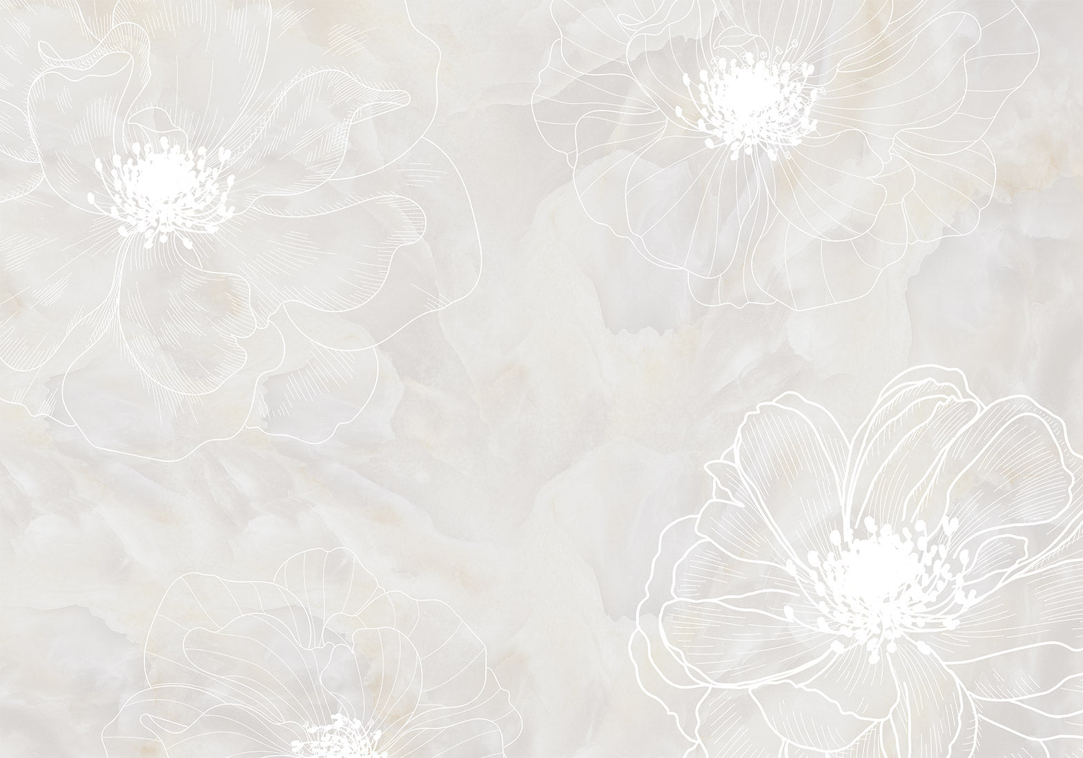 Peel & Stick Floral Wall Mural - Delicacy of The Moment
