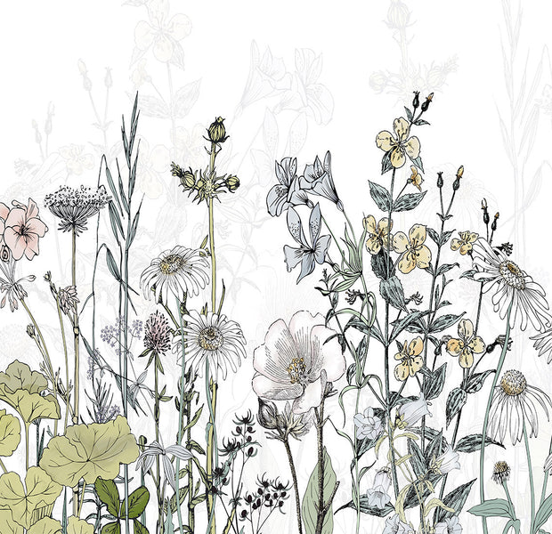 Peel & Stick Floral Wall Mural - Meadow Of Memories