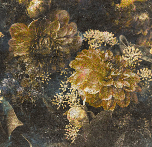 Peel & Stick Floral Wall Mural - Retro Flowers Yellow