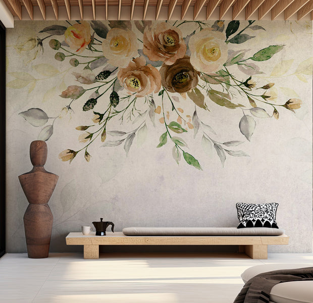 Peel & Stick Floral Wall Mural - Retro Summer Bloom 38"Wx27"H