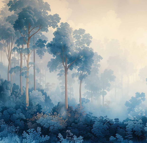 Peel & Stick Kids Wall Mural - Fairy-Tale Blue Forest