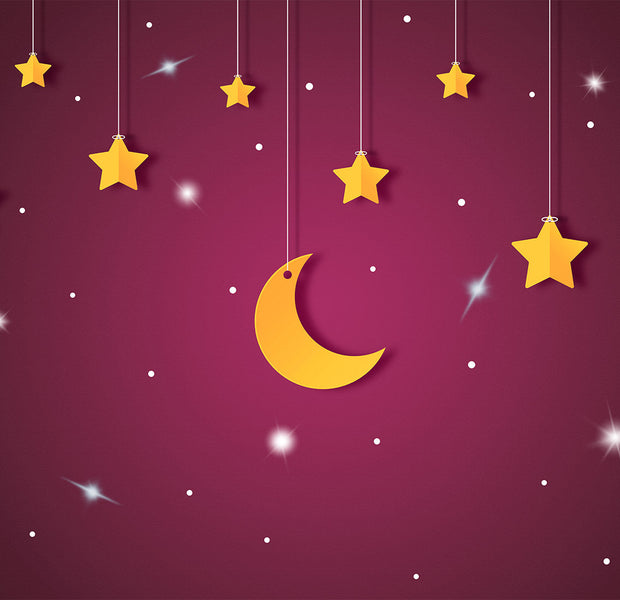 Peel & Stick Kids Wall Mural - Violet Night Sky