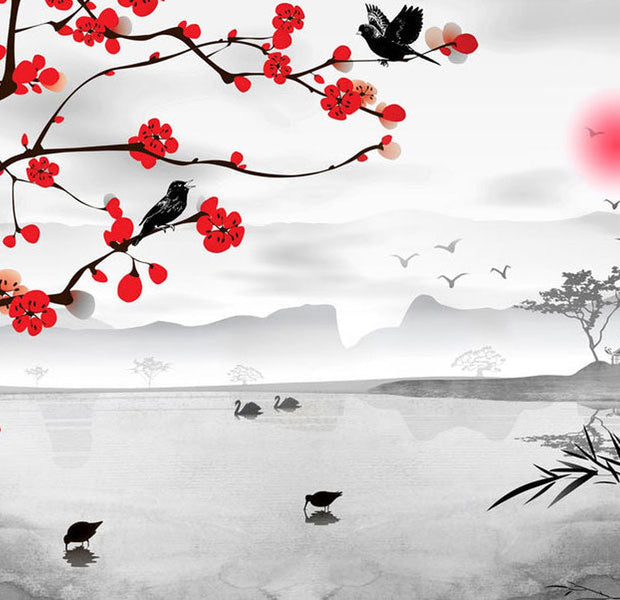 Peel & Stick Landscape Wall Mural - Japanese Garden