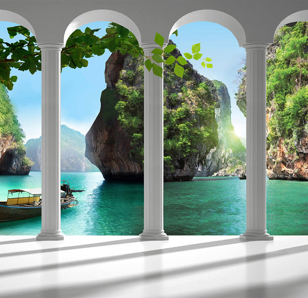 Peel & Stick Landscape Wall Mural - On The Terrace