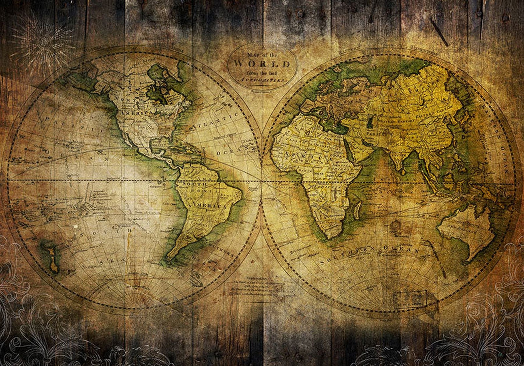 Peel & Stick Map Wall Mural - Searching for Old World