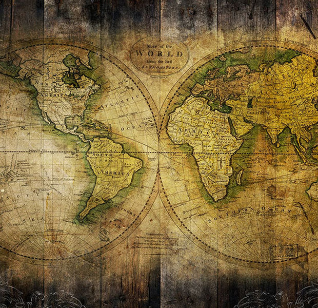 Peel & Stick Map Wall Mural - Searching for Old World