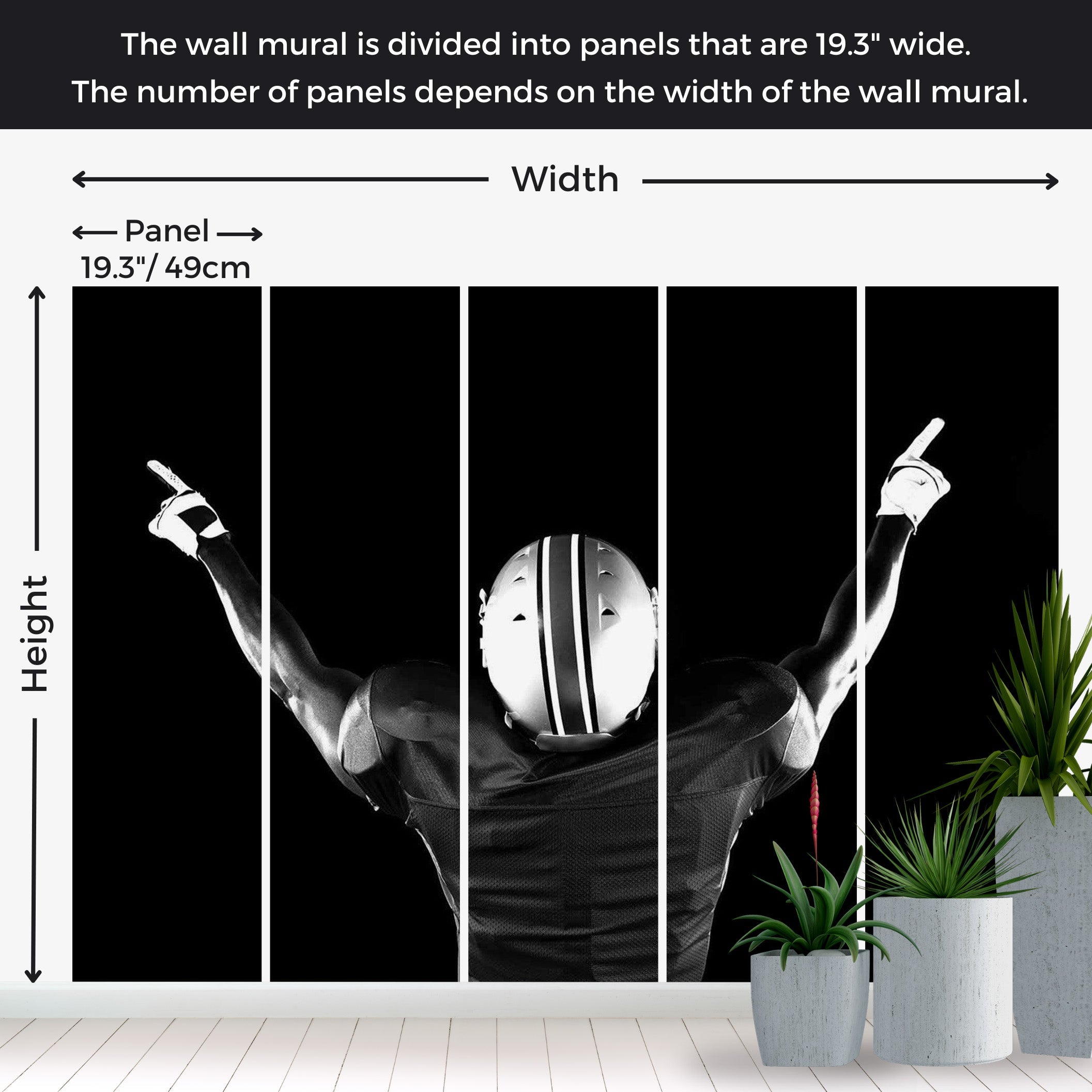 Peel & Stick Sports Wall Mural - American Football Player