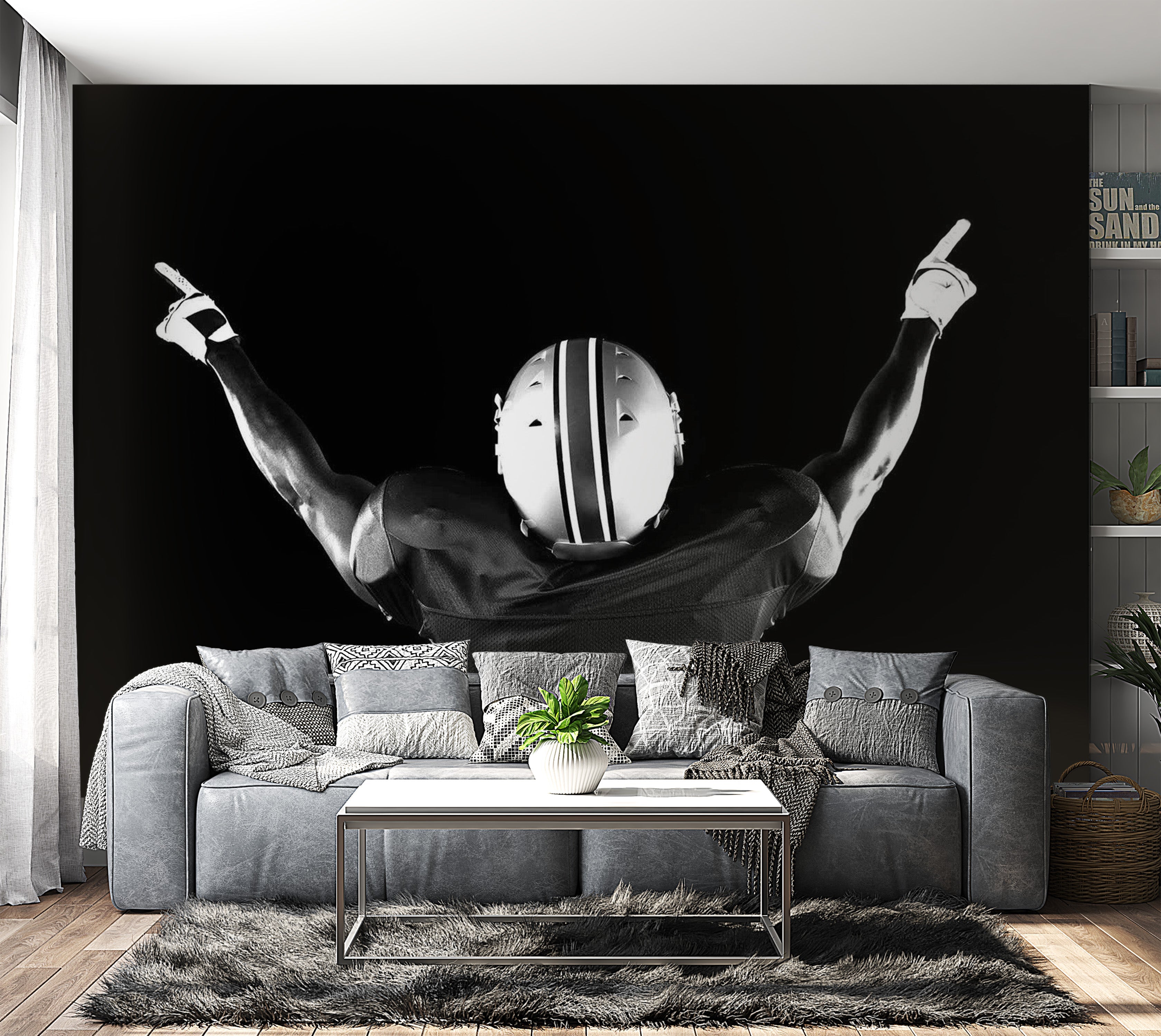 Peel & Stick Sports Wall Mural - American Football Player