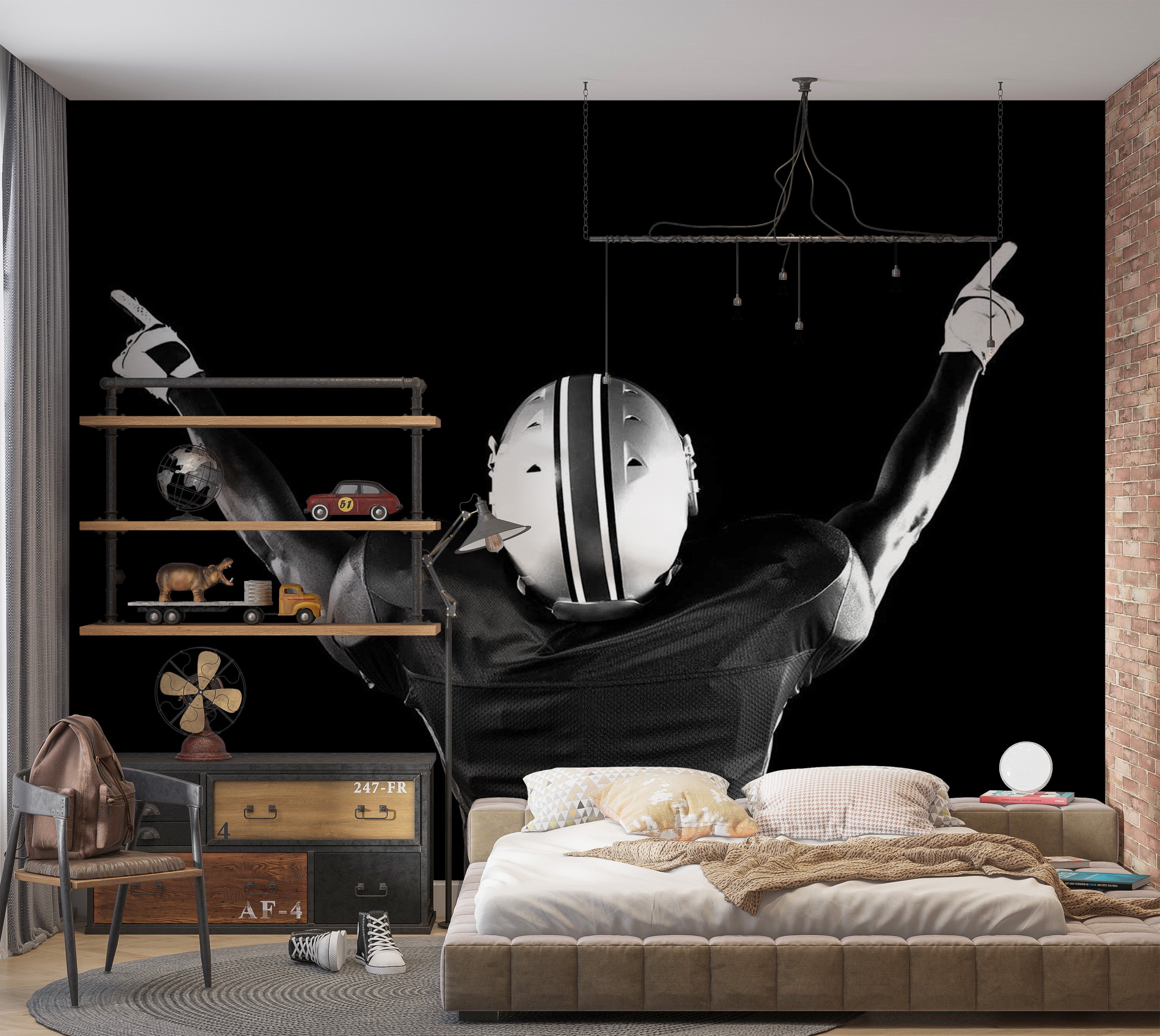 Peel & Stick Sports Wall Mural - American Football Player