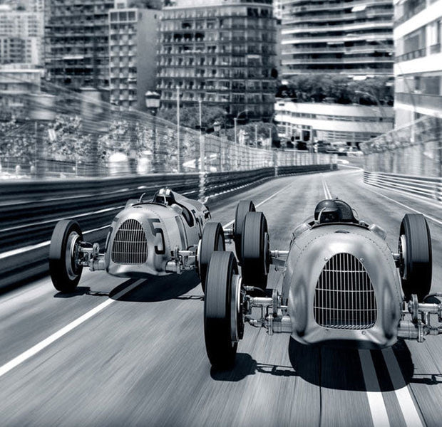 Peel & Stick Sports Wall Mural - Formula 1 in The Old Days