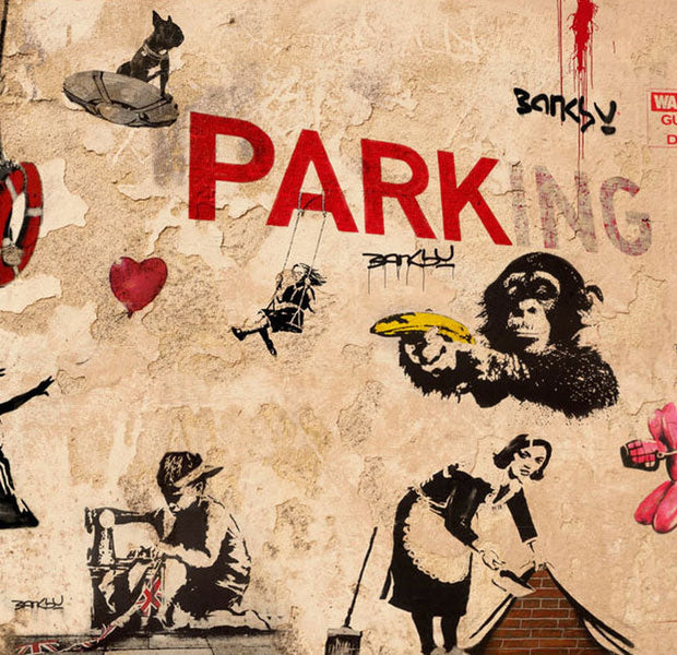 Peel & Stick Street Art Wall Mural - Banksy Range of Variety