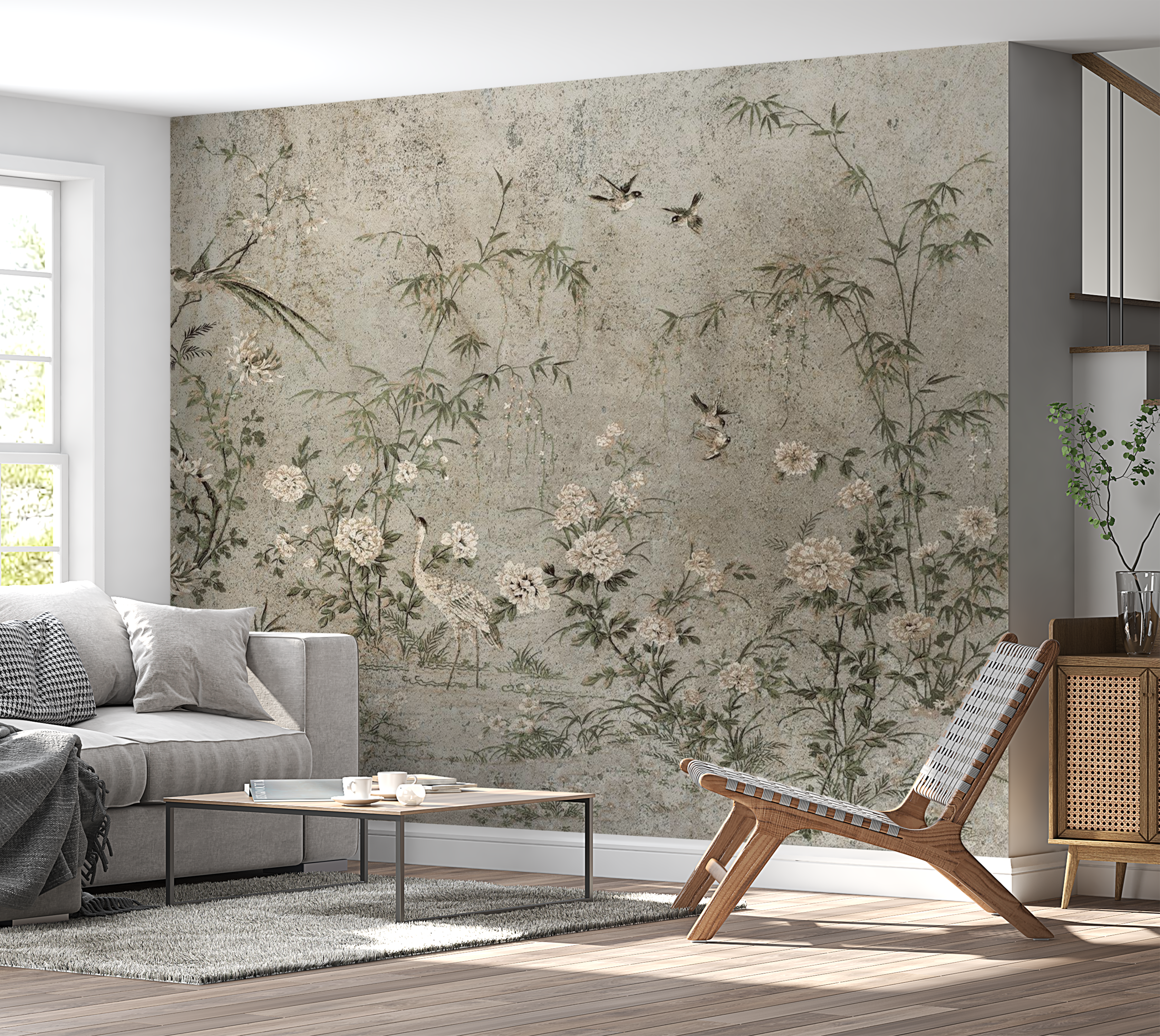 Peel & Stick Vintage Wall Mural - Eastern Fresco - Removable Wallpaper 38"Wx27"H