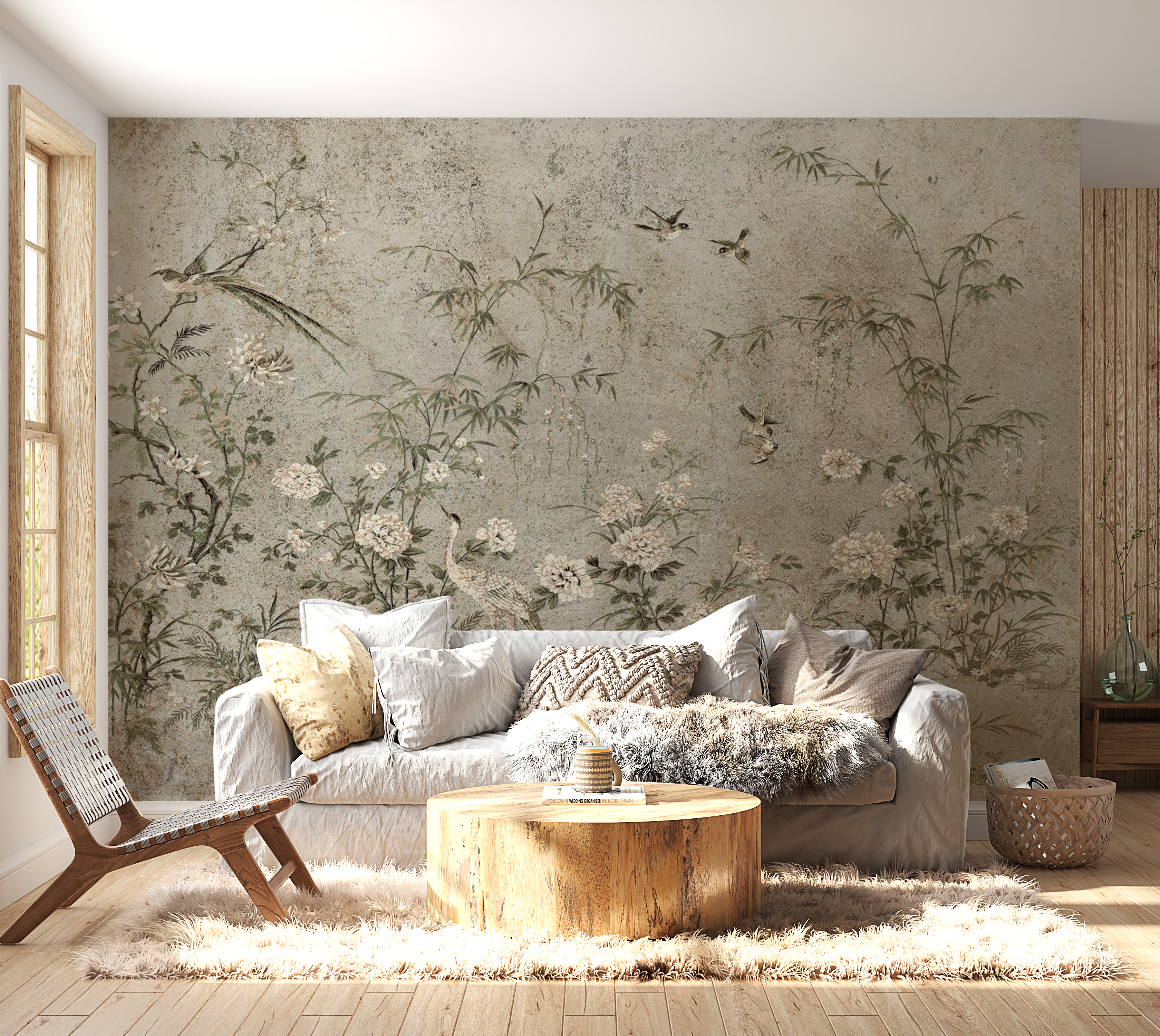 Peel & Stick Vintage Wall Mural - Eastern Fresco - Removable Wallpaper 38"Wx27"H