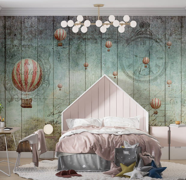 Peel & Stick Vintage Wall Mural - Flying Adventure