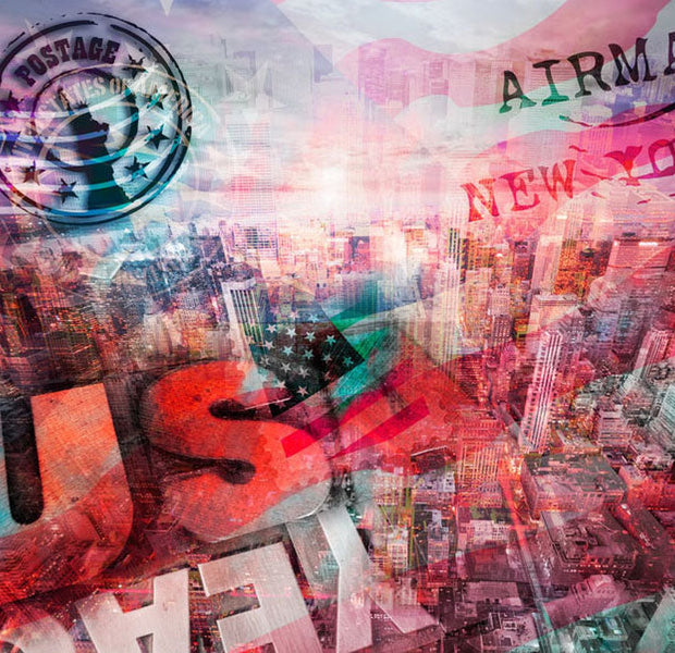 Peel & Stick Wall Mural - Airmail to NYC