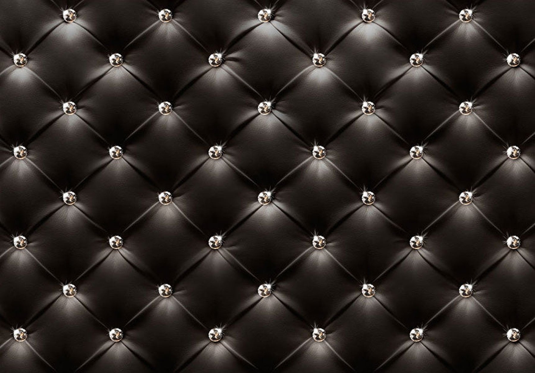 Peel & Stick Wall Mural - Black Leather With Diamonds