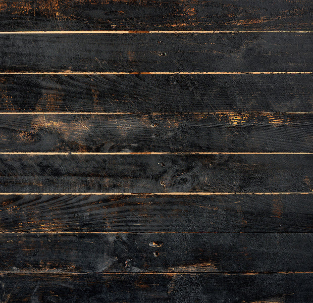 Peel & Stick Wall Mural - Black Old Horizontal Planks