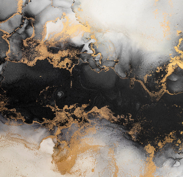 Peel & Stick Wall Mural - Gold Marble Pattern