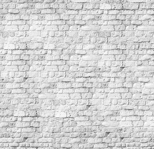 Peel & Stick Wall Mural - Painted White Brick Wall