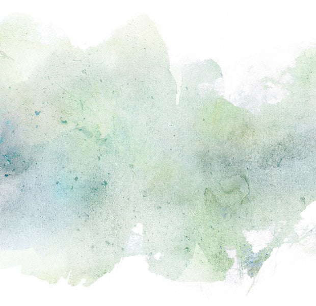 Peel & Stick Wall Mural - Pastel Mint Watercolor