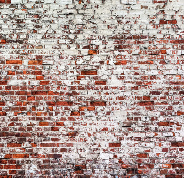 Peel & Stick Wall Mural - Rustic Old Painted Brick Wall