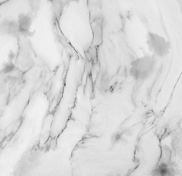 Peel & Stick Wall Mural - White Marble Peace