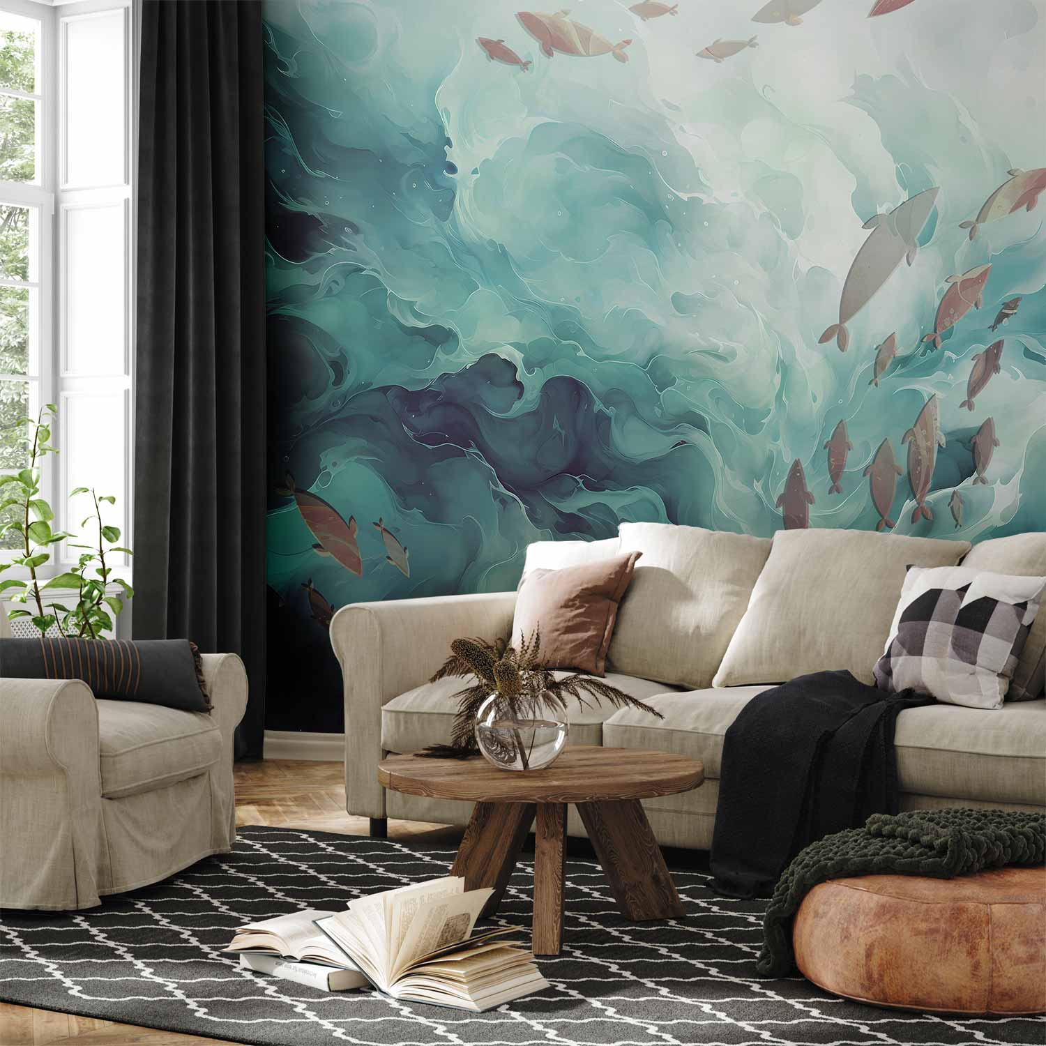 Premium Animal Wall Mural - Fish In The Ocean