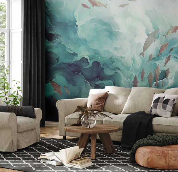 Premium Animal Wall Mural - Fish In The Ocean