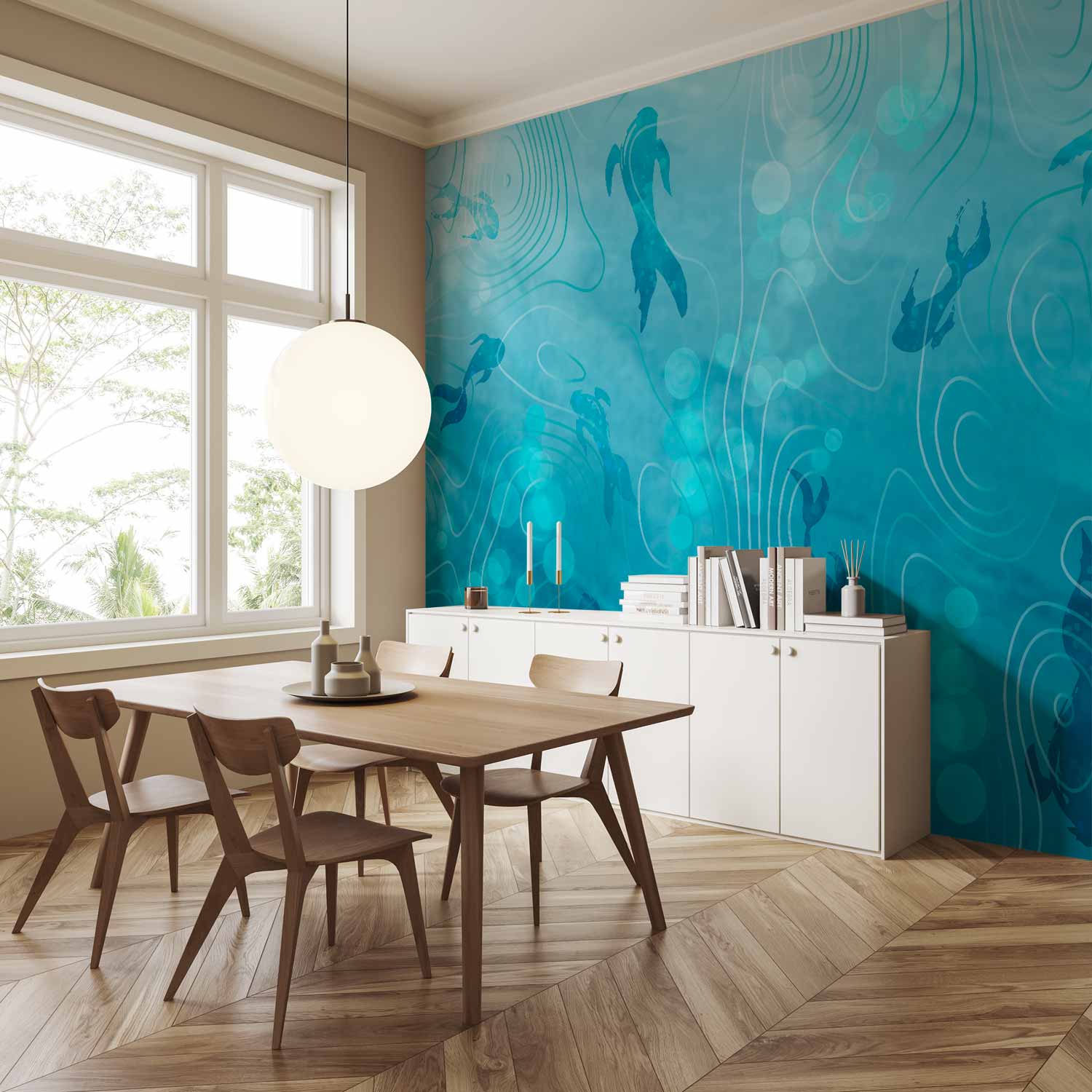 Premium Animal Wall Mural - Japanese Pond