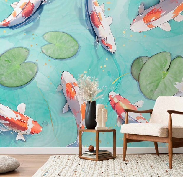 Premium Animal Wall Mural - Pond In Japan