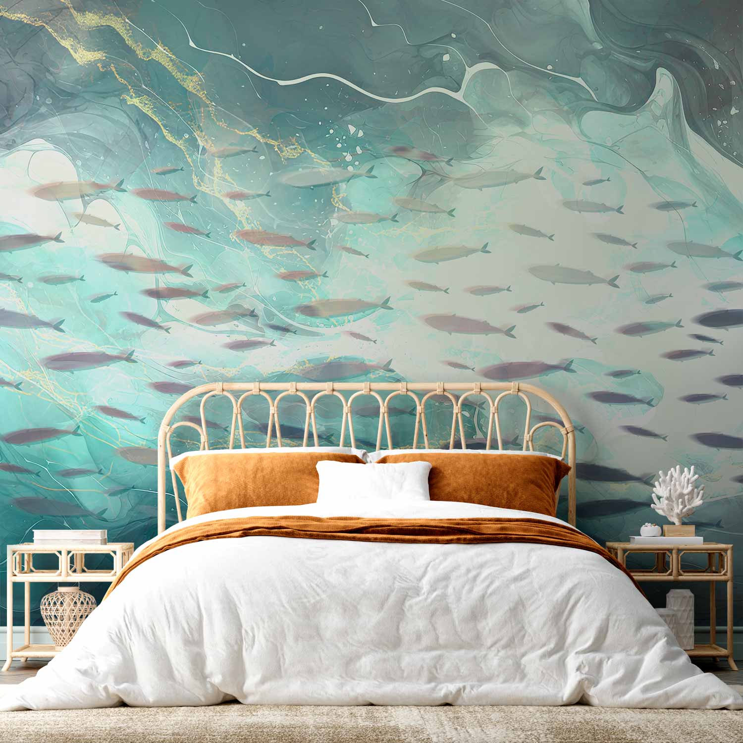Premium Animal Wall Mural - School Of Small Fish
