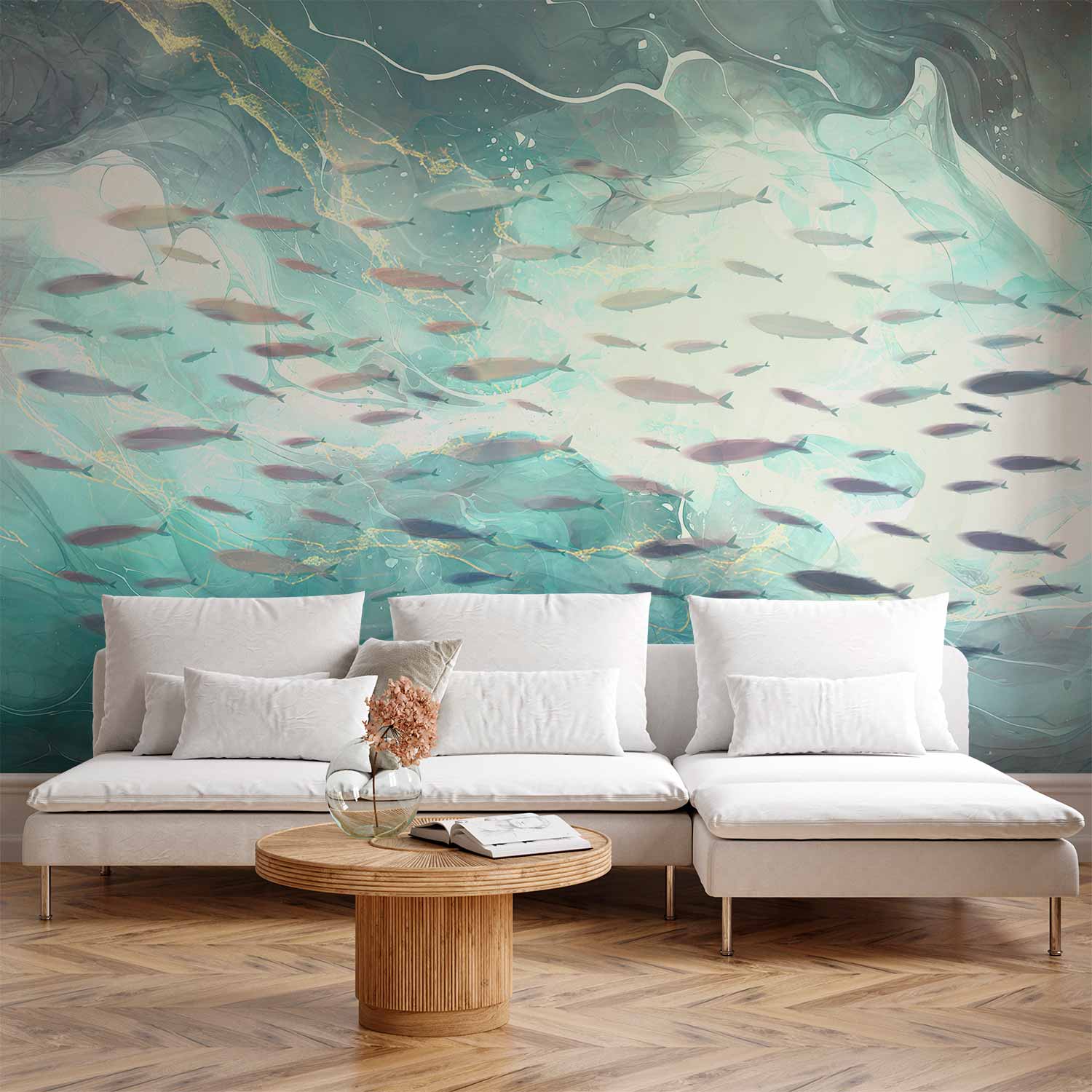 Premium Animal Wall Mural - School Of Small Fish