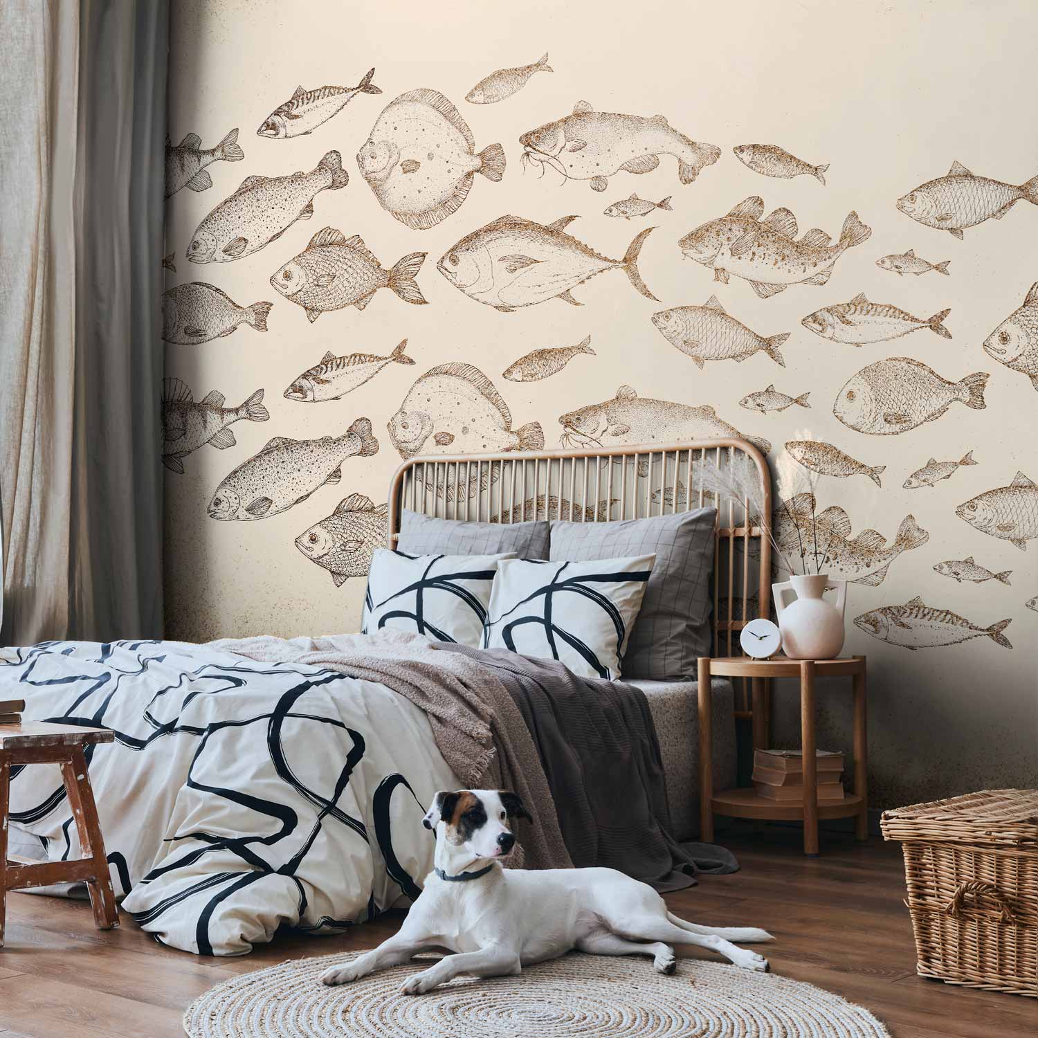 Premium Animal Wall Mural - Subtle Fish