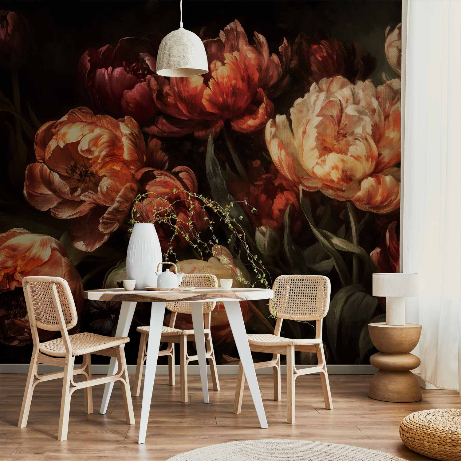 Premium Floral Wall Mural - Blooming Tulips