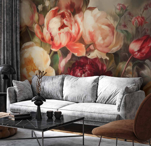 Premium Floral Wall Mural - Charismatic Peonies