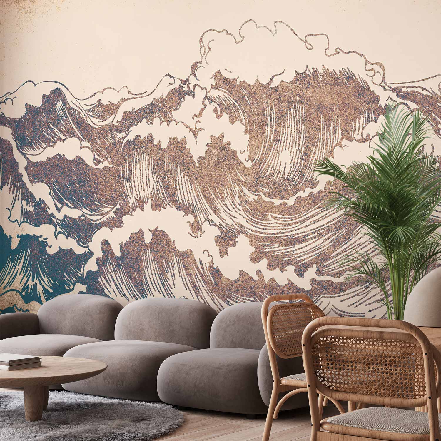 Premium Landscape Wall Mural - Giant Waves