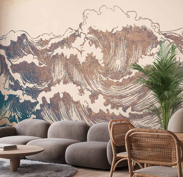 Premium Landscape Wall Mural - Giant Waves