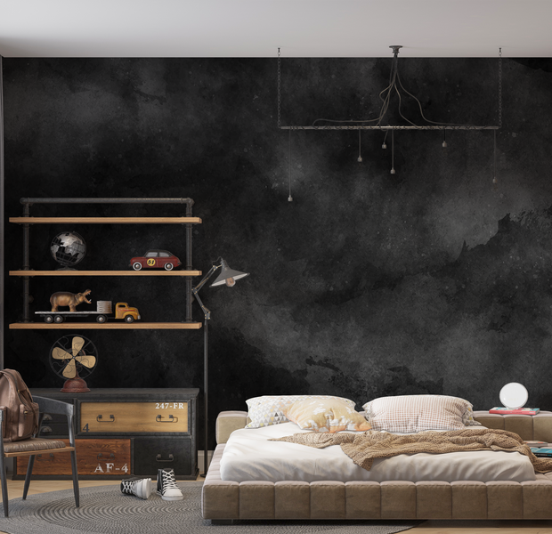Premium Peel & Stick Wall Mural - Abstract Black Texture