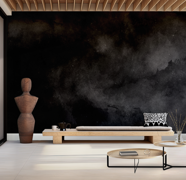 Premium Wallpaper Wall Mural - Abstract Black Texture 60"Wx40"H / Non-Woven Fleece