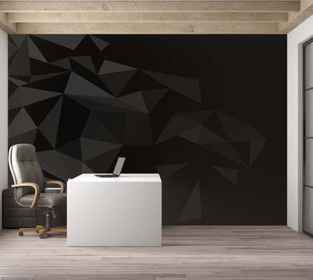 Premium Peel & Stick Wall Mural - Abstract Black Triangles