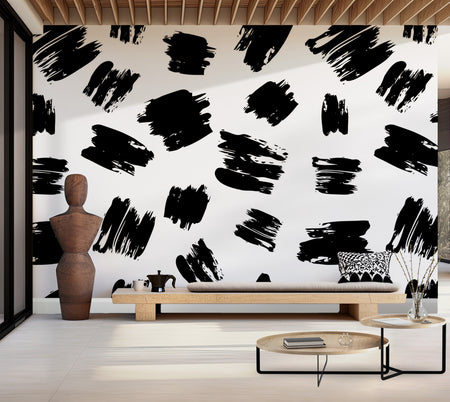Premium Peel & Stick Wall Mural - Abstract Brush Strokes