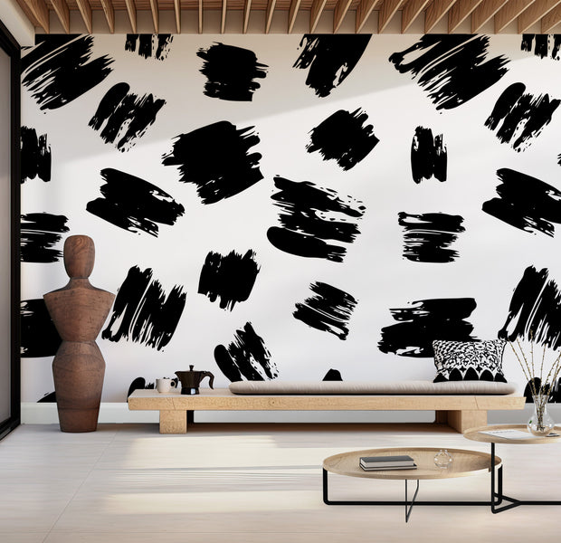 Premium Peel & Stick Wall Mural - Abstract Brush Strokes